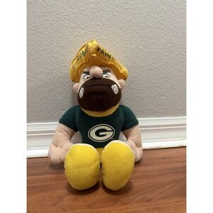 Green Bay Packers Cheesehead Stuffed Plush  7" Football NFL
